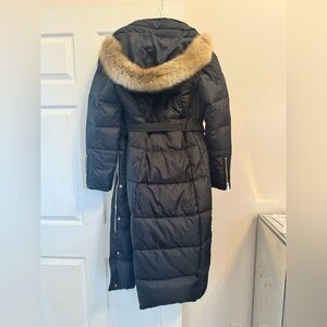 MK Women's Black Puffer Long Coat